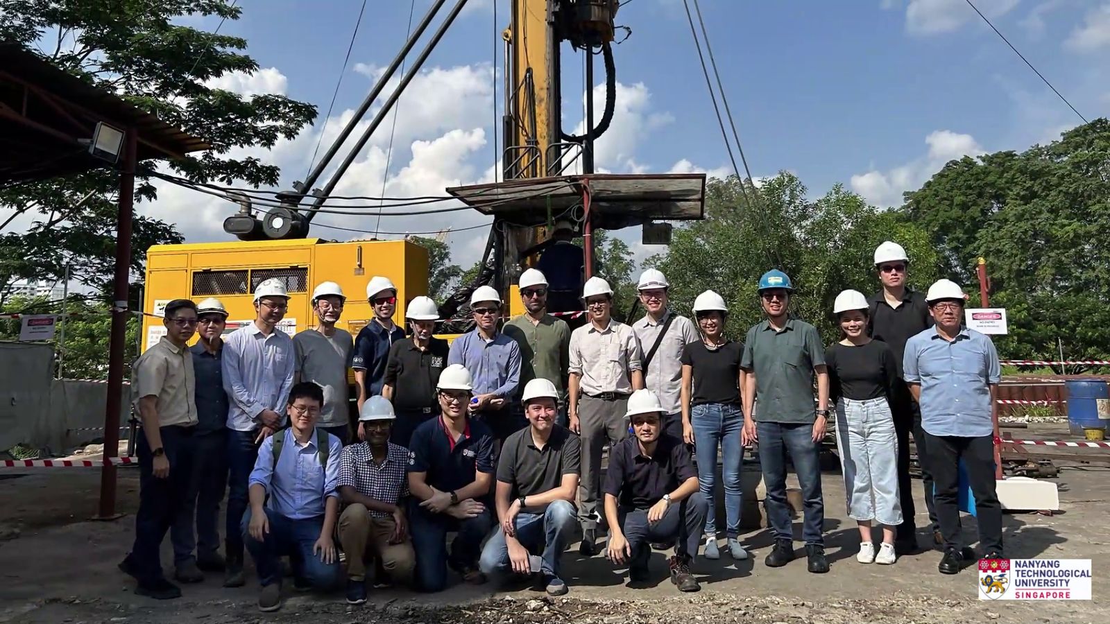 The geothermal team at the drilling site